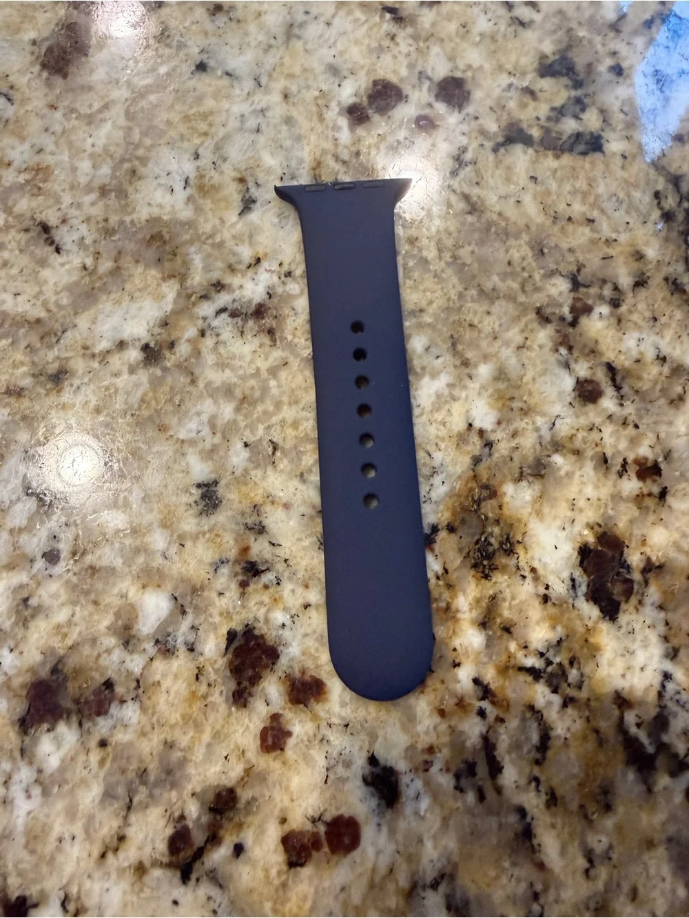 Apple Watch with Deep Navy Silicone Sport Band - Blue